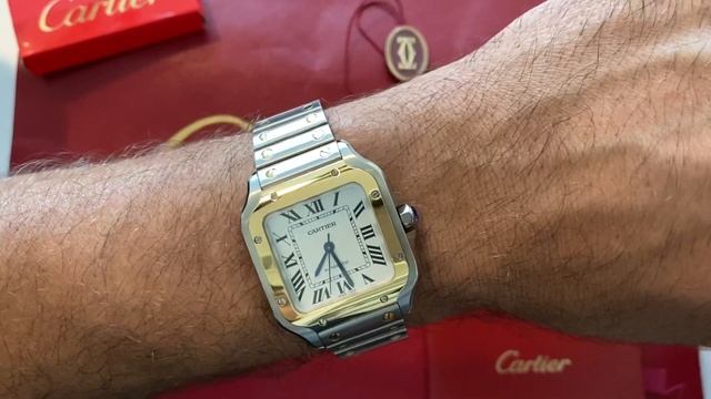 Cartier Santos De Cartier Medium Two Tone смотреть онлайн