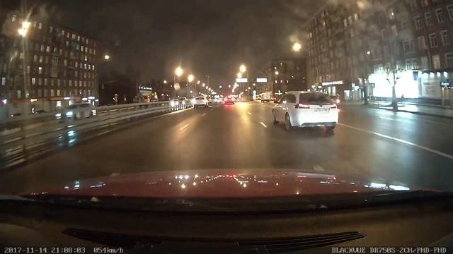 Видеорегистратор BlackVue DR750S-2CH – ночная запись. Фронтальная камера. смотреть онлайн