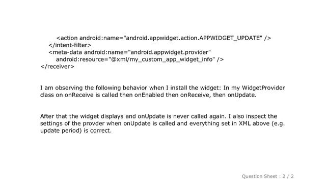 Android : Android Widget Not Updating смотреть онлайн