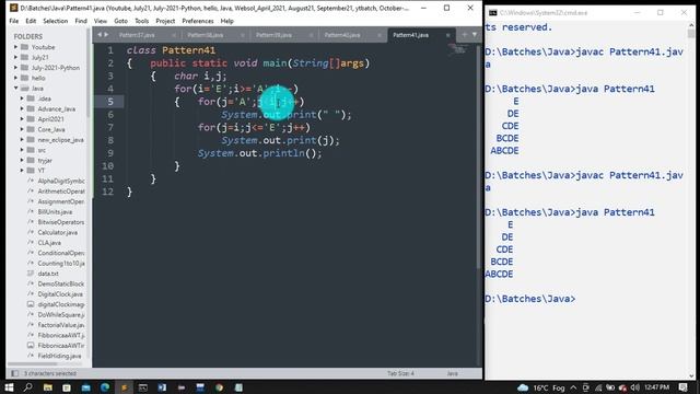 Pattern program in java using nested loop in hindi смотреть онлайн
