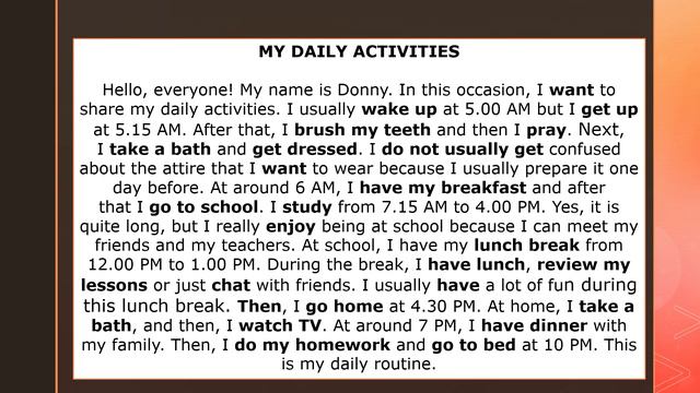 Unit 2 - Describing Daily Routine смотреть онлайн