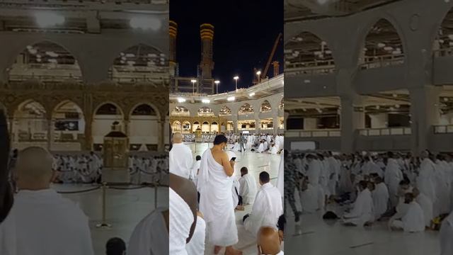 Макка . Паломники в ожидании намаза . смотреть онлайн