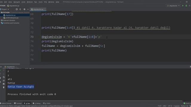 23-) (Python Kursu) - str - string Karakter dizileriyle çalışma смотреть онлайн