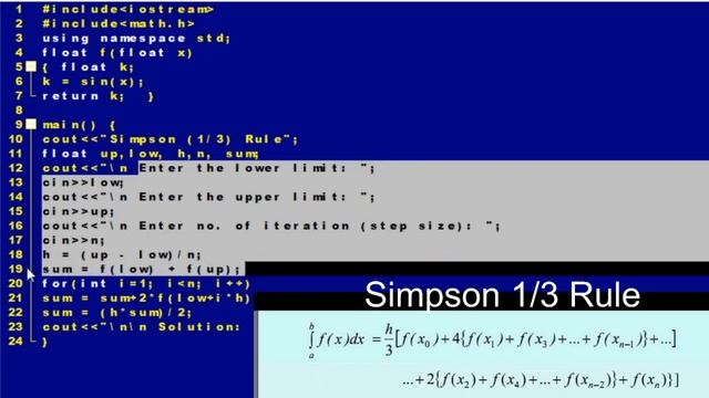 9.4 Simpson (1/3) Rule: Numerical Integration in C++ смотреть онлайн