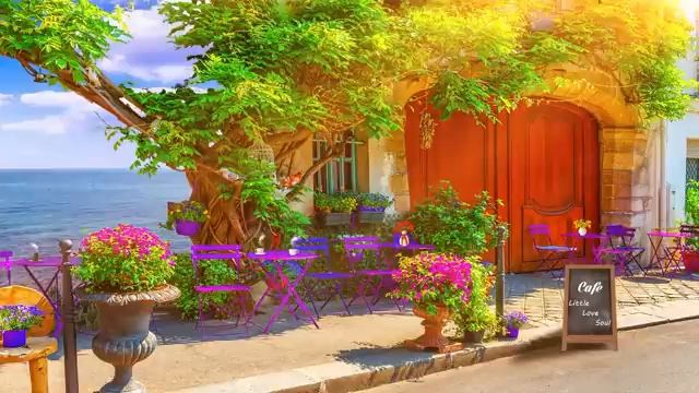 Italian Seaside Cafe Ambience With Positive Bossa Nova Jazz Music For Working, Studying And Relaxin