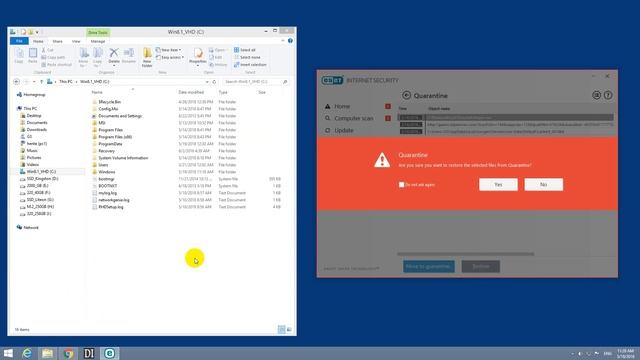 How to Restore a file from ESET Internet Security 11's Quarantine смотреть онлайн