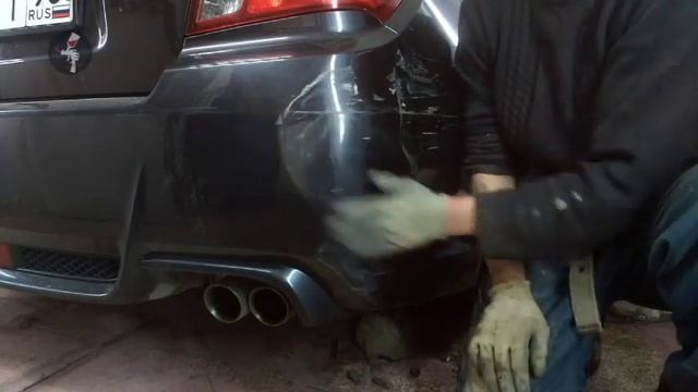 Локальный ремонт бампера Subaru STi Wrx смотреть онлайн