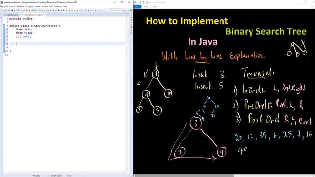 How to Implement Binary Search Tree in Java - 1 смотреть онлайн