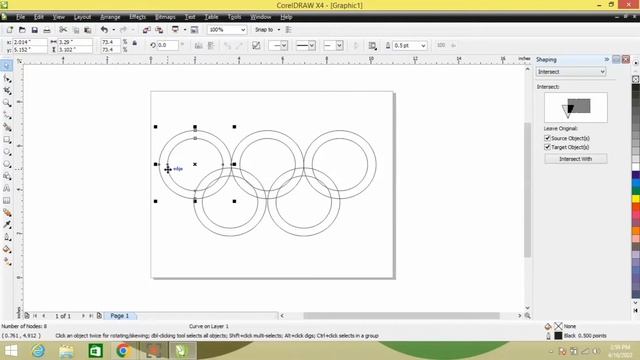 How to draw Olympic Ring on corel draw in English. смотреть онлайн