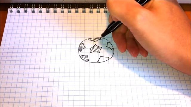 Простые рисунки #112 Рисуем футбольный мяч ! смотреть онлайн