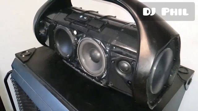 Quick Bass Test! JBL Boombox with two different drivers!!! смотреть онлайн
