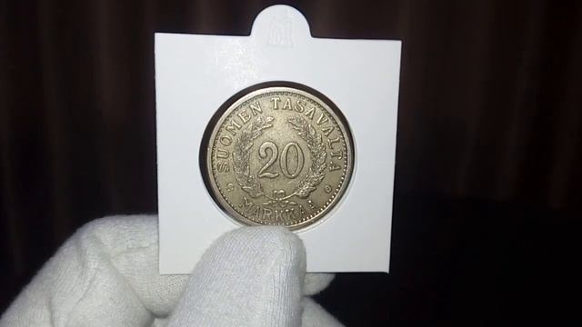 Монета Финляндии номиналом 20 марок 1937 года выпуска смотреть онлайн