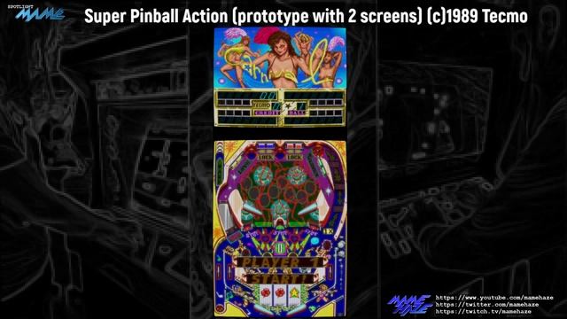 MAME - Super Pinball Action (prototype With 2 Screens) (c)1989 Tecmo