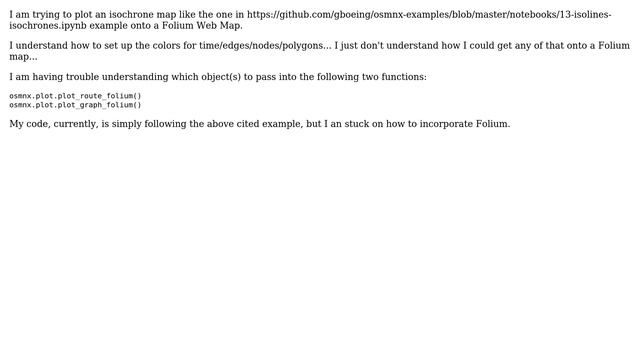 GIS: (OSMNX, Folium) Plotting and Isochrone on a Folium Web Map смотреть онлайн