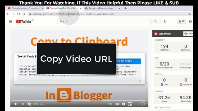( WordPress Elementor ) Disable Others Channel Related Suggested Videos on YouTube Embed смотреть онлайн