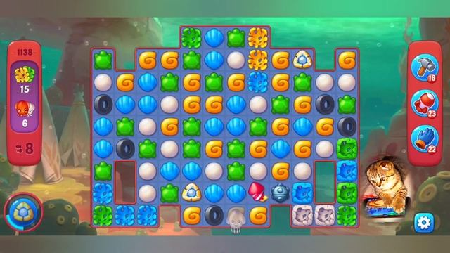 Fishdom 2022, no Boosters, 1138 level - прохождение без бустеров, 1138 уровень. смотреть онлайн