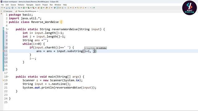 Q59- Reverse String Wordwise in java | Reverse String in java | Program to Reverse String wordwise смотреть онлайн