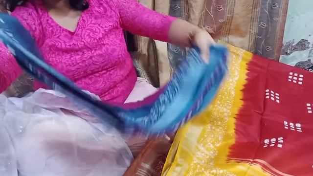 Linen Saree Batik Print Saree.. @krishnakshis9288 Boutique Saree New Collection Durga Puja Dussehr смотреть онлайн