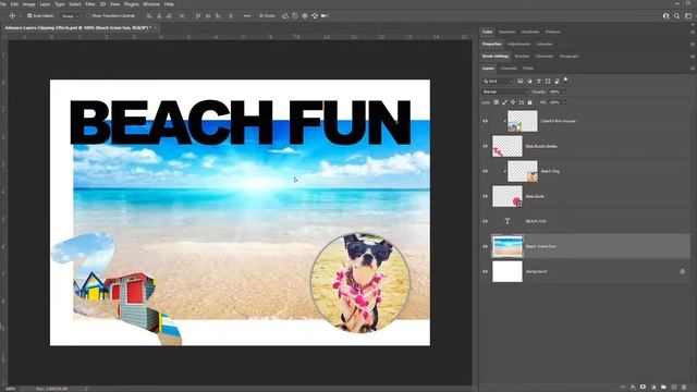 Photoshop - Clipping Masks & Adjustment Layers смотреть онлайн