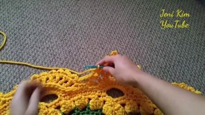 Овальный ковер крючком 27 ряд Crochet Oval Rug 27 round