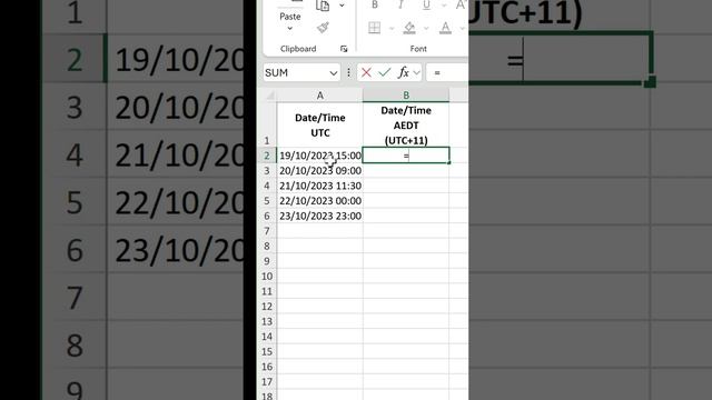 Convert UTC to local time in Excel смотреть онлайн