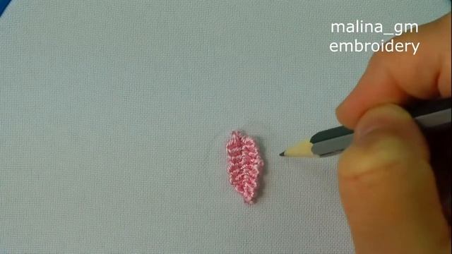 Knotted double Cast on stitch | Dimensional embroidery смотреть онлайн