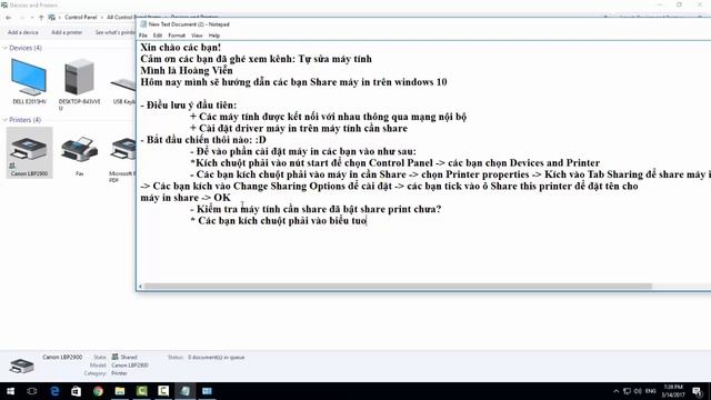 Cách kết nối máy in qua mạng Lan trên Windows 10 đơn giản | Thủ thuật Computer смотреть онлайн