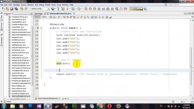 Select and Deselect Item From AWT List in Java Applet and AWT in Netbeans смотреть онлайн