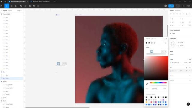 Ribbed glass effect — Figma tutorial смотреть онлайн