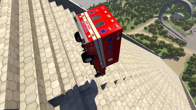 Stairs Jumps Down #8 - BeamNG.drive