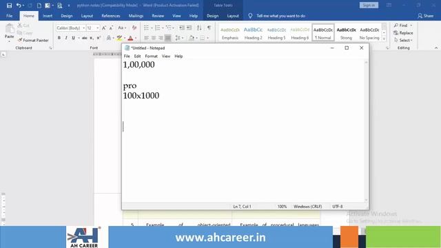 AHCAREER Online Python Course OOPS Concepts смотреть онлайн