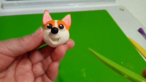 Королевский Корги. Лепка из пластилина.