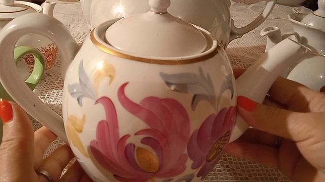 Мои заварочные чайники, заключительная часть. Подвела итоги. #винтаж#фарфор#посуда смотреть онлайн