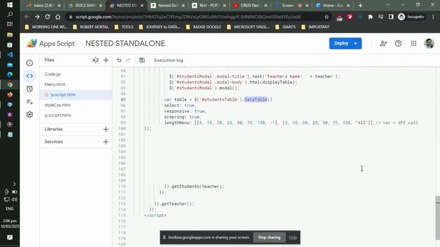 How to make the nested table into dataTable inside the DataTable смотреть онлайн