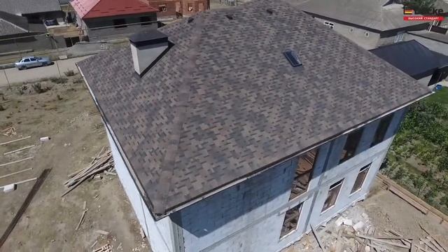 Битумная черепица Дёке - серия Премиум - коллекция Генуя - цвет Трюфель