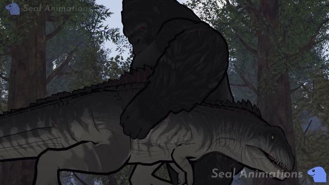 King Kong (2005) vs Giganotosaurus | Animation (Part 1/9) смотреть онлайн