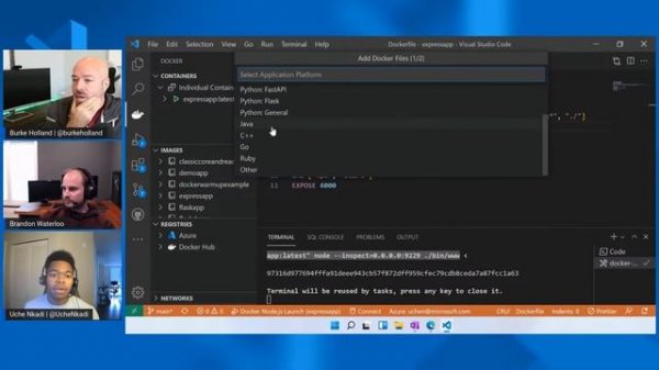 LIVE ?: Using Docker containers in VS Code