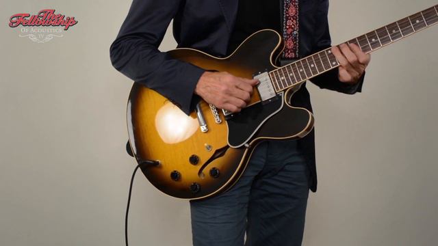 Gibson ES-335 Dot Flame sunburst | 1998 at The Fellowship of Acoustics смотреть онлайн