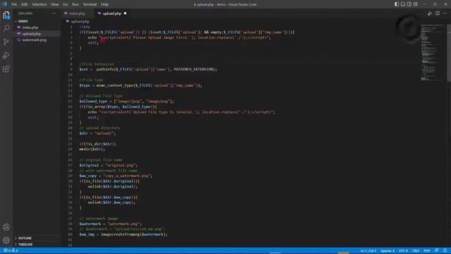 Adding Watermark to an Image in PHP using GD Library Tutorial DEMO смотреть онлайн
