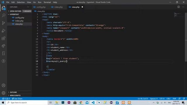 select all data and show it in a table using php and mysql смотреть онлайн