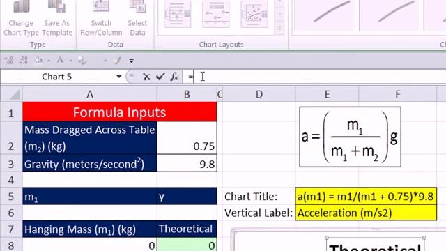 Excel Lesson in Gregory's Physics Class #4: X Y Scatter Data Points &Theoretical Line In Same Chart смотреть онлайн