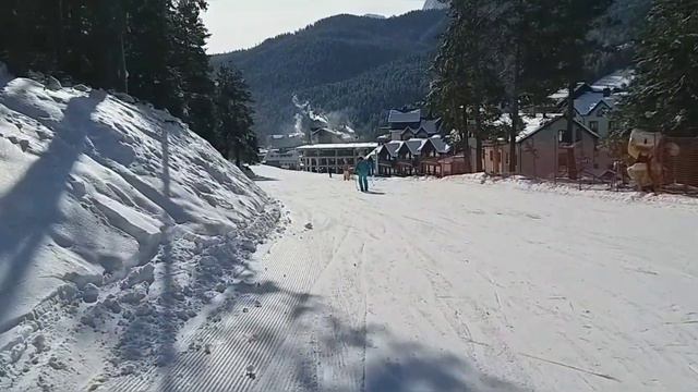Архыз 08.02.2023 зеленая трасса Восток-1 смотреть онлайн