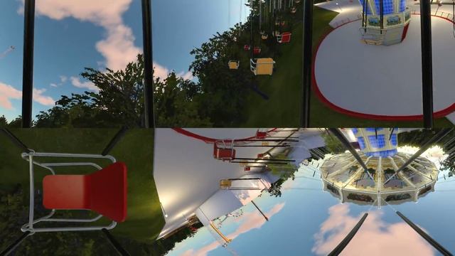 [360 video VR Box] Roller Coaster POV Swing Carousel Ride Amusement Theme Park Montañas Rusas PSVR смотреть онлайн