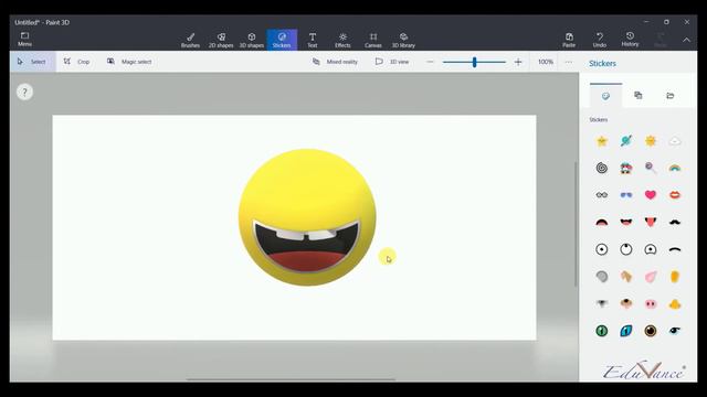 Creating 3D model of an Emoji using Paint 3D смотреть онлайн