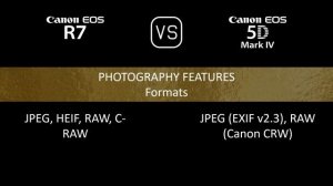 Canon EOS R7 vs. Canon EOS 5D Mark IV: A Comparison of Specifications