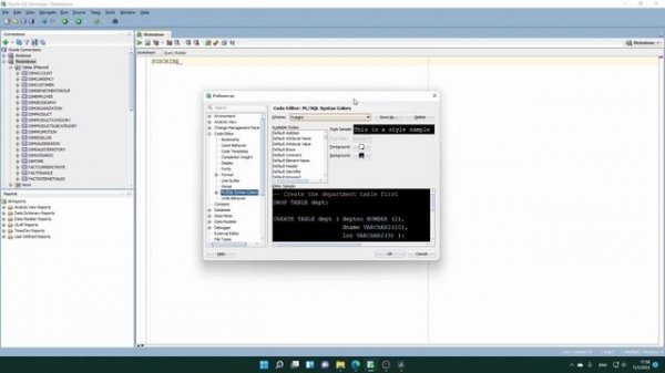 ORACLE SQL TUTORIAL: How to Change BACKGROUND COLOR in SQL developer