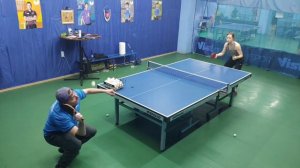 95)Приём подачи*верхний боковой ТОПОР*топ-спин*rttf-120