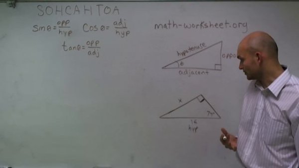Find the missing length of a triangle using the sine function