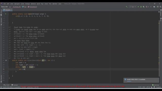 1. Hướng dẫn sử dụng Binary Search trong java смотреть онлайн