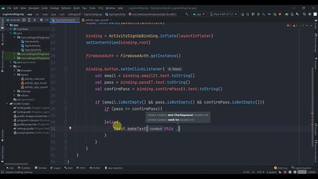 Login And SignUp using Firebase in Kotlin (Android Studio 2022) #androidstudio смотреть онлайн